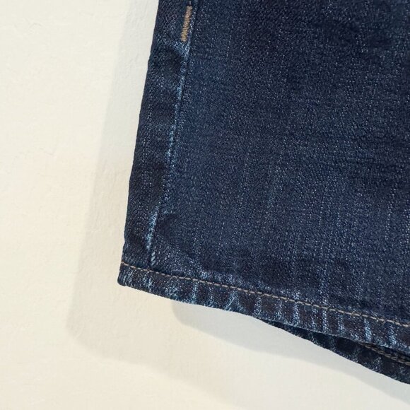 Helmut Lang Denim High Rise Button Fly Dark Wash Jean Shorts Designer Luxury 24 - Picture 4 of 7